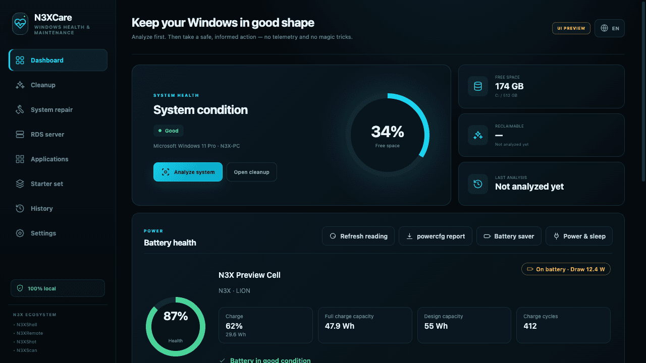 N3XCare interface