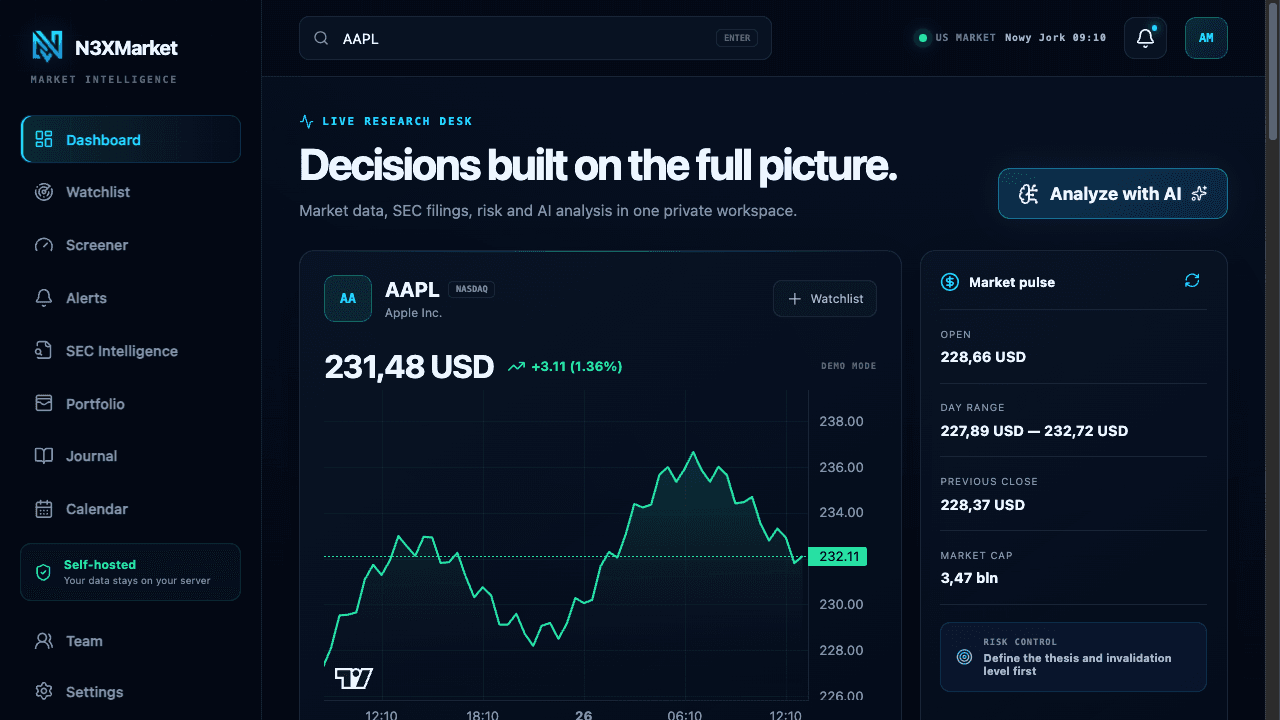 N3XMarket interface