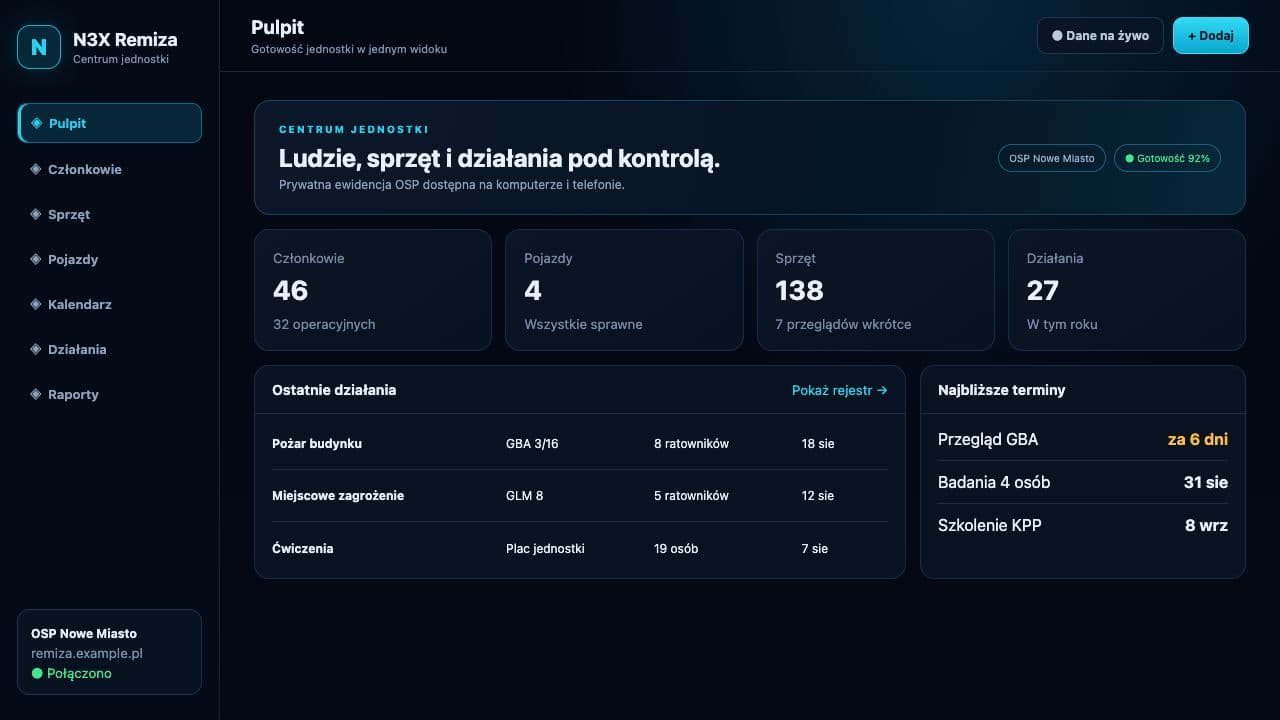 N3X Remiza interface